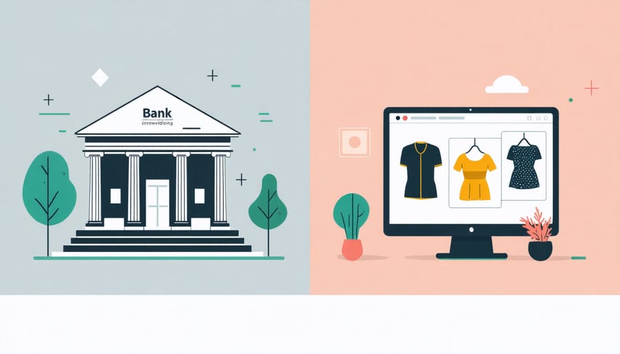 Comparison between traditional fashion funding and modern crowdfunding methods