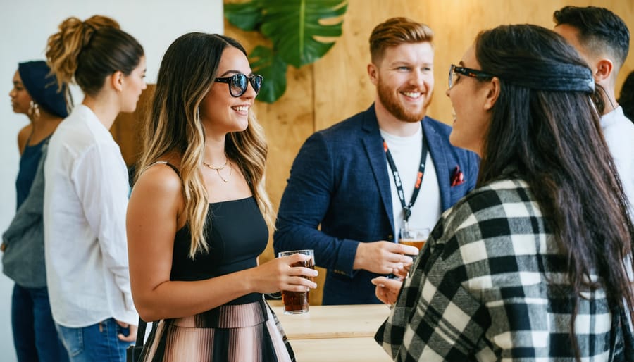 Fashion entrepreneurs networking and building investor relationships through social platforms