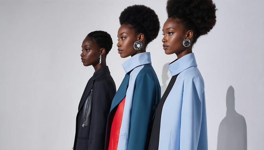 Diverse group of women confidently wearing adaptive clothing with features like magnetic closures and adjustable designs, illustrating the empowerment and self-expression enabled by inclusive fashion.