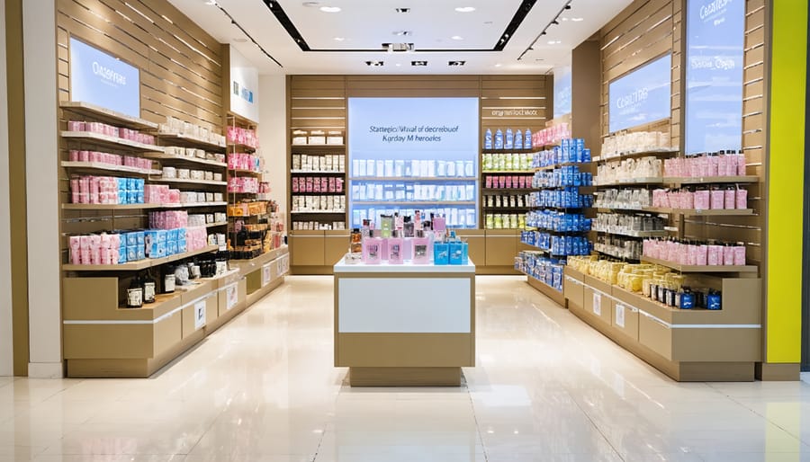 Retail fashion display demonstrating professional visual merchandising techniques